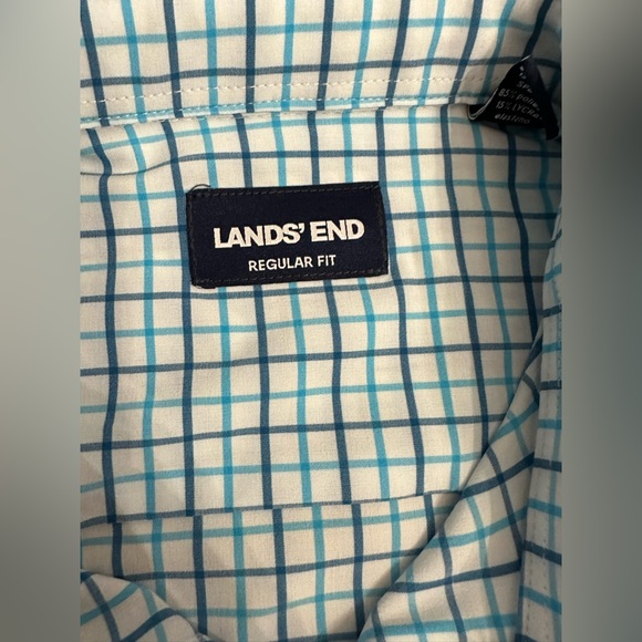 Land’s End men’s Plaid Button up shirt - Picture 3 of 8
